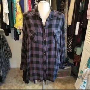 Torrid Gray flannel shirt size 4